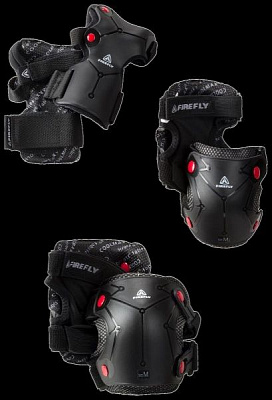 Набор защиты Firefly Proline 2.0 244914-900050 р. L черныйкрасный