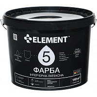 Фарба латексна Element 5 особливо зносостійка шовковистий мат білий 5л 