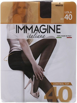 Колготки жіночі Immagine Lola 40 Den Grafite р. 2 графіт 1 шт.