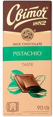 Шоколад Світоч молочний Фісташка 90 г