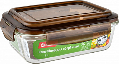 Контейнер для хранения Original Rectangular 1000 мл коричневый Flamberg Smart Kitchen