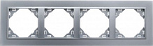 Рамка чотиримісна Efapel ANIMATO Logus універсальна металік алюміній 90940 TAA
