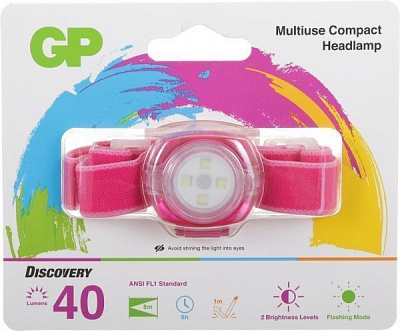 Ліхтарик на голову GP CH31VE-2FB1 рожевий