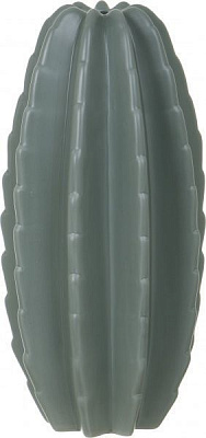 Ваза фаянсовая Cactus 17х38 см серый матовый Jomaze