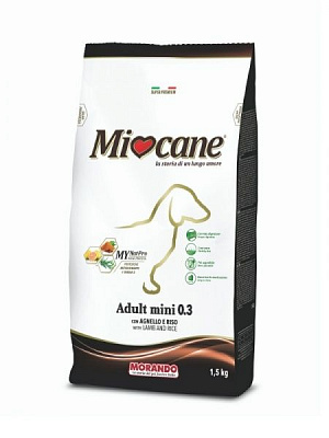 Корм Morando Morando MioCane Adult Mini with Lamb and Rice для дорослих собак дрібних порід, з ягням і рисом 10 кг