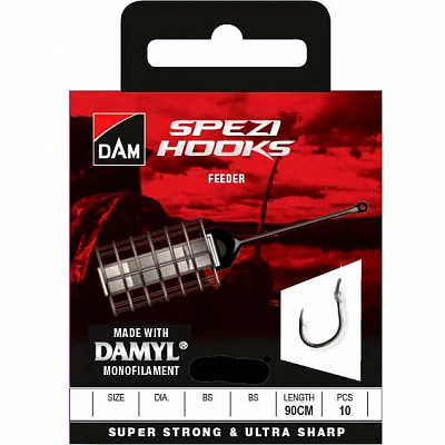 Крючок с поводком DAM SPEZI LEADER FEEDER №12 10 шт.