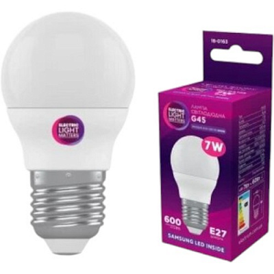 Лампа светодиодная ELM 7 Вт G45 матовая E27 220 В 4000 К 18-0163.