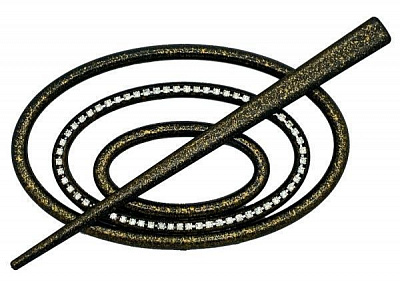 Заколка Овал 2 Элит 60х100 мм старое золото В0022-15 MISLT