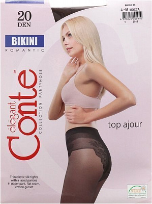 Колготки Conte BIKINI 20 den mocca р. 4 мокко 