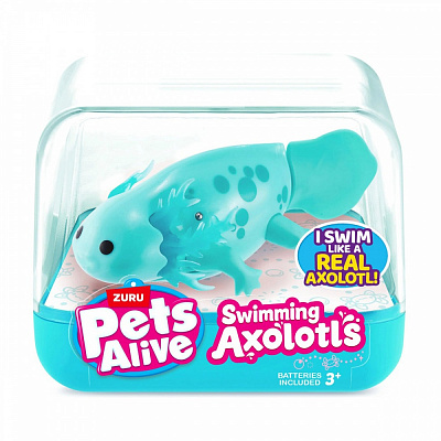 Игрушка интерактивная Pets & Robo Alive Аксолотль (бирюзовый) 9556B