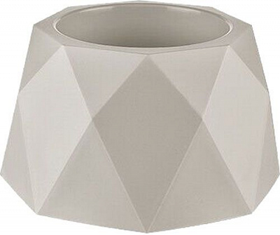 Горшок для цветов Elif Plastik Гео фигурный 2,4 л белый (473Б) 