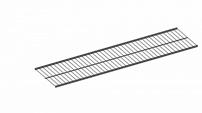 Полиця до гардеробної системи Kolchuga 1206 мм чорний