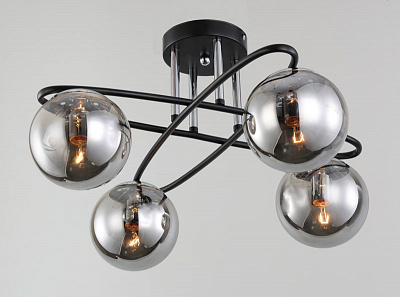Люстра потолочная Blitz Elysium 4x60 Вт Е27 черный хром 4118-44