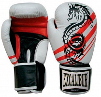 Боксерские перчатки Excalibur 542W SS19 12oz белый с черным