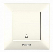 Выключатель кнопочный одноклавишный Panasonic Arkedia Slim 10 А 250В кремовый 480100206