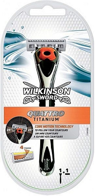Бритва WILKINSON SWORD Quattro Core Motion зі змінним картриджем 1 шт.