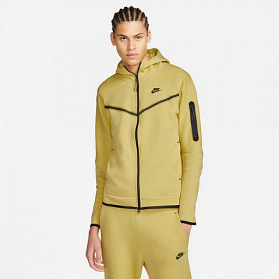 Джемпер Nike M NSW TCH FLC HOODIE FZ WR CU4489-700 р. S жовтий