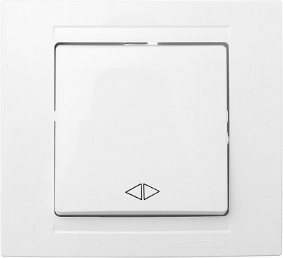 Кнопка дзвінка Gunsan Moderna без підсвітки 16 А 250В білий MD 29 11 135