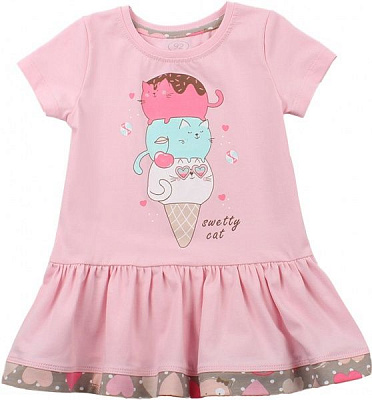 Платье Фламинго р.116 розовый с рисунком 763-420 