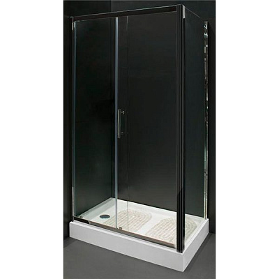 Душевая кабина Bravat Stream 80x120 профиль хром, стекло прозрачное