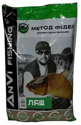 Прикормка ANVI Метод фідер 1000 г лящ (ANVI-MF)