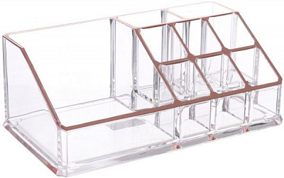 Органайзер настольный Gold 17.3x9.4x6.6 см прозрачный Qiaofeng SF-1032P