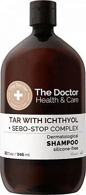 Шампунь The Doctor Health&Care Tar with Ichthyol + Sebo-Stop complex против перхоти 946 мл