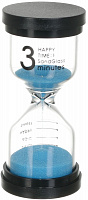 Часы песочные классический на 3 минуты синий 4,5х10 см