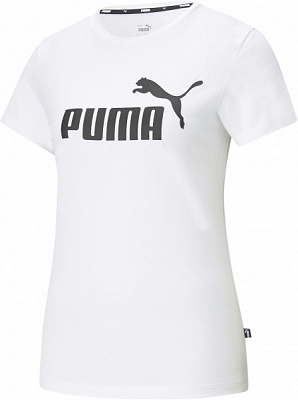 Футболка Puma ESS Logo Tee 58677402 р.XS белый
