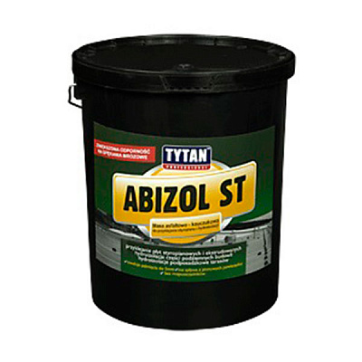 Мастика битумно-каучуковая дисперсионная Abizol ST для пенополистирола и гидроизоляции 18 л