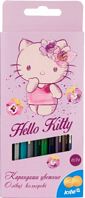 Олівці кольорові двосторонні Hello Kitty KITE