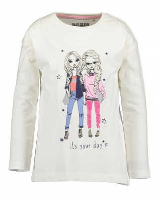 Реглан для девочки Blue Seven вкуснятина р.128 белый 750723 X* 