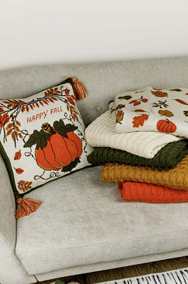 Подушка декоративна Happy Fall Гарбуз 45x45 см Прованс