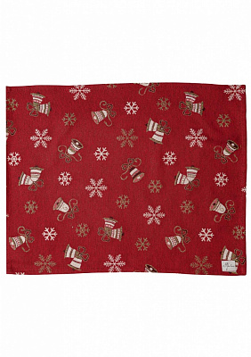 Серветка декоративна Прованс Дзвіночки на червоному 35x45 см