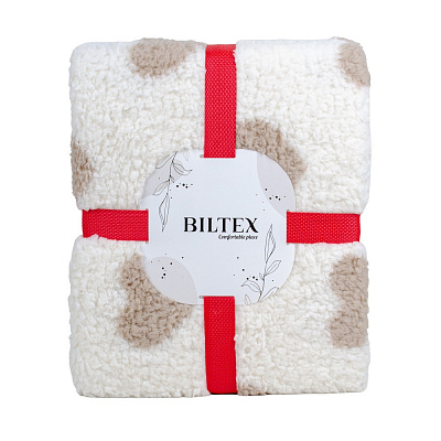 Плед флісовий LOVE Sherpa 160x200 см бежевий із білим La Nuit