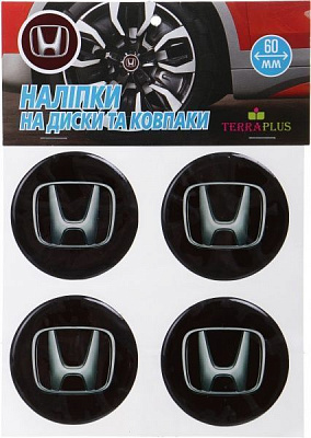 Наліпка-шильда TERRAPLUS на ковпаки та диски Honda 60мм