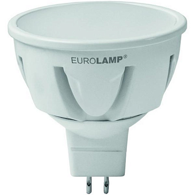Лампа світлодіодна Eurolamp 5 Вт MR16 матова GU5.3 12 В 3000 К LED-SMD-05533(12)(N)