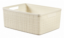 Корзина для хранения пластиковая Curver 245371 Jute М 12 л кремовый 150x360x280 мм