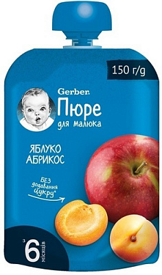 Пюре Gerber Абрикос-яблуко 150г