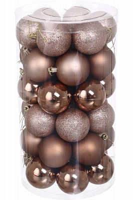 Набор елочных шаров 24IPC-10-BRW d 60 мм 41 шт./уп.