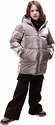 Куртка-пуховик для дівчаток HW р.128–134 сірий COG2912303