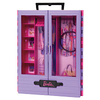 Игрушечный набор Barbie Сиреневый шкаф для одежды HJL65