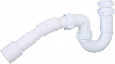 Сифон для умивальника ScandiSPA без випуску гофрована труба L20/D40-50mm