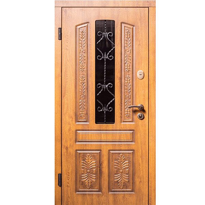 Двері металеві Кам-Трейд 106 Золотий дуб патіна 2050x960 мм ліві