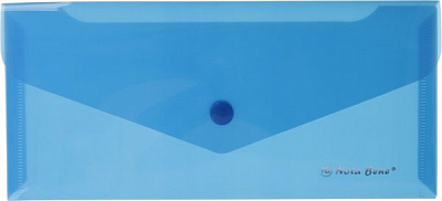 Папка-евроконверт на кнопке синяя Nota Bene