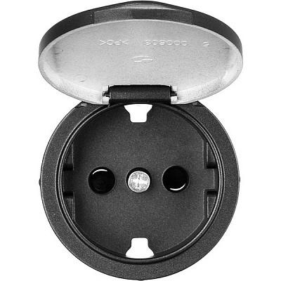 Розетка HausMark Bela SNG-SCP.RD20MG1WGC-BK черная