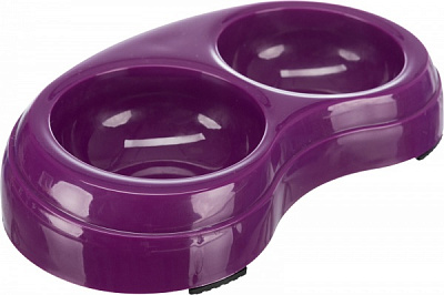 Миска Trixie для собак подвійна пластик 2x0.2 л 10 cм в асортименті (924967)