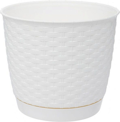 Горшок пластиковый Prosperplast Ratolla round круглый 2л белый (70763-449) 