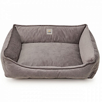 Лежак PETBED Velor Комфорт XS 50x40x19 см темно-сірий