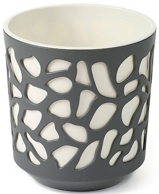 Горшок пластиковый Ламела Дуэт190 круглый 0,7 л антрацит 